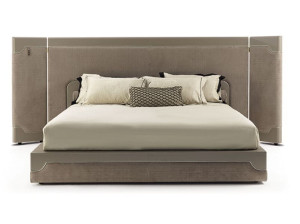 Мягкая кровать из ткани