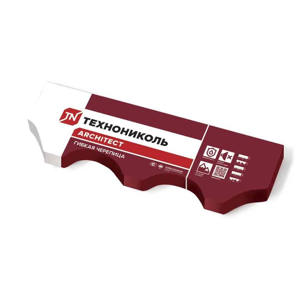 Черепица гибкая Shinglass Классик Кадриль яшма 3 м² ТЕХНОНИКОЛЬ STLM-2011775 - Вид №2