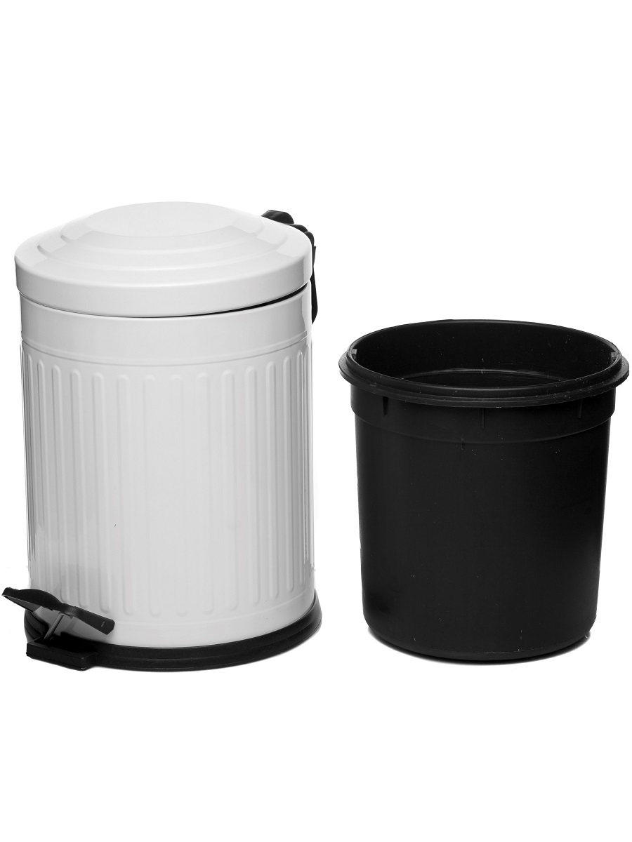 Вёдра с педалью и крышкой Apus 5L White NAVAKO 11011 - Вид №2
