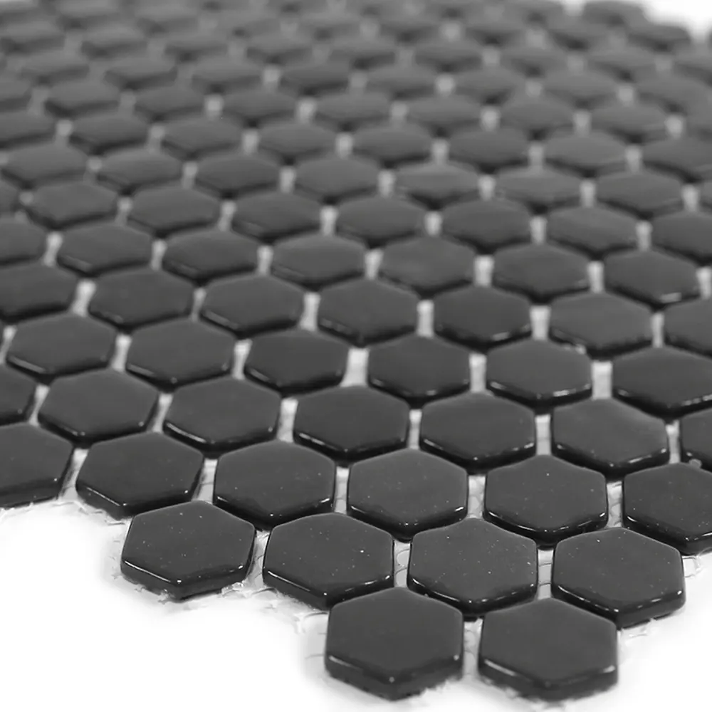 Мозаика стеклянная Natural STP-BK001-HEX 29x29 см цвет черный 84830257 STLM-2066524 Santreyd Steppa - Вид №1