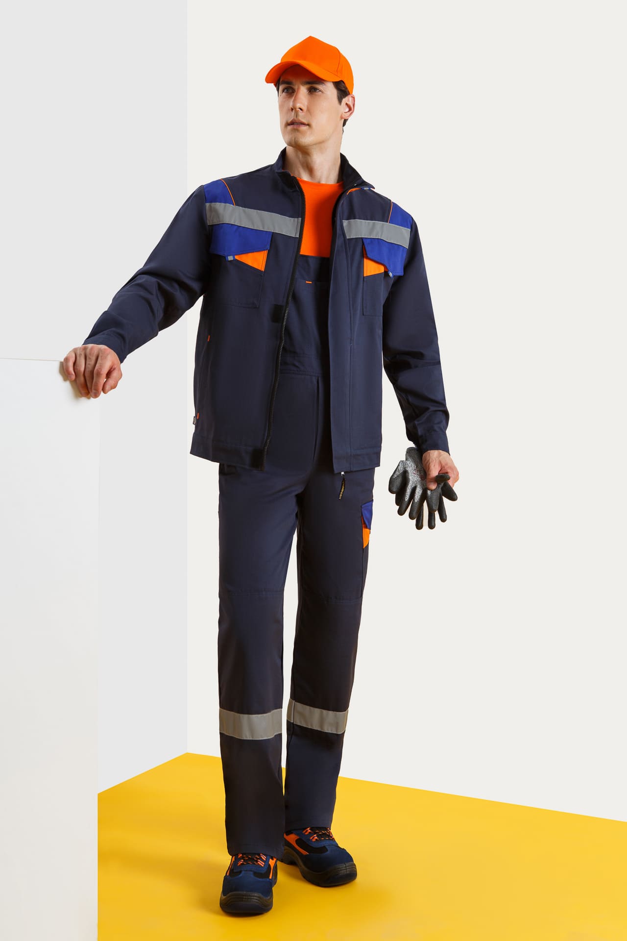 69400 Костюм "Энерджи" темно-синий-оранжевый  Летняя спецодежда  размер 52-54/182-188  - Вид №7