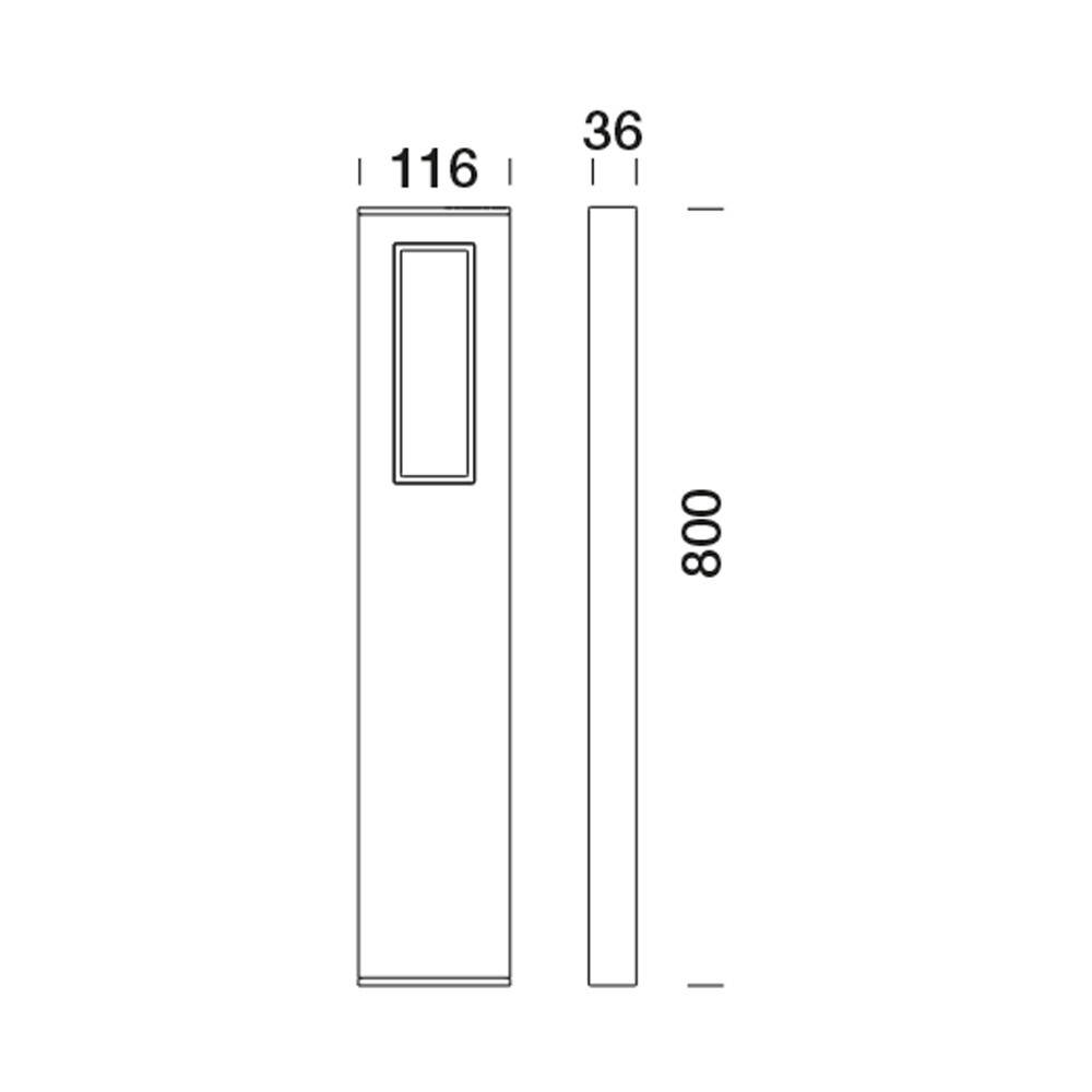 5010612 Мобильный светильник Platek SLIM Paletto  SLIM H. 800 mm - LED 3000K 2 Openings  - Вид №10