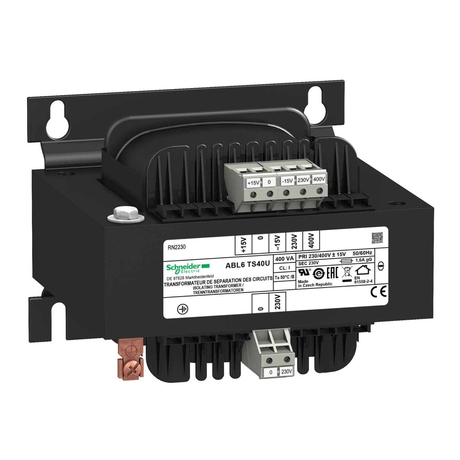 ABL6TS40U ТРАНСФОРМАТОР 230-400В 1X230В 400ВA Schneider Electric Блоки питания и тарансформаторы 