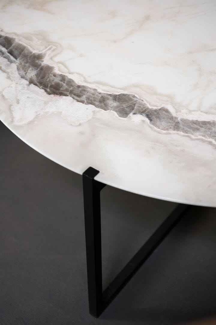 Круглый журнальный столик из натурального камня Baxter Icaro Stone ARCH-00139085 - Вид №2