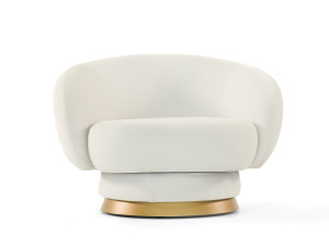 Кожаное вращающееся кресло с подлокотниками