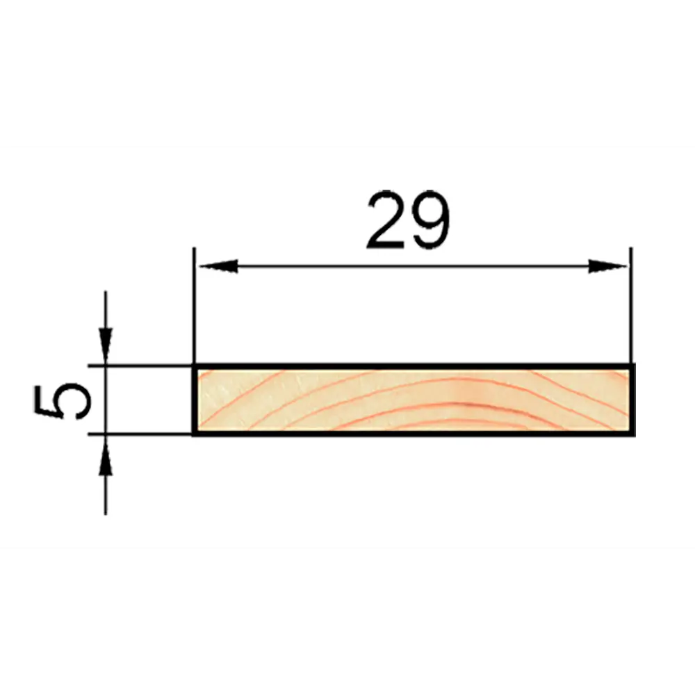 АРЕЛАН Рейка декоративная из массива сосны 5x29x1000 мм 84460741 STLM-0050271 - Вид №4
