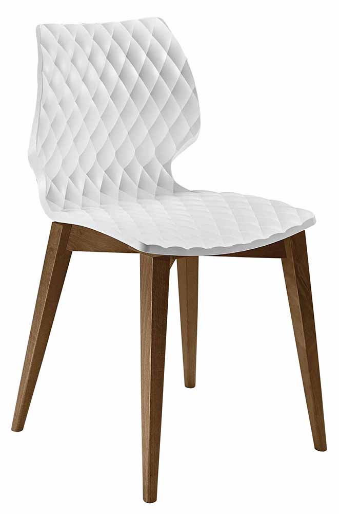 Uni 562 Стул с каркасом из древесины бука, 4 ножки. Полипропиленовая оболочка. Et al. Uni