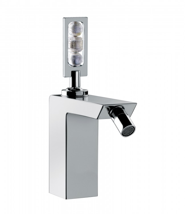 48522 Смеситель для биде со сливом clic-clac. Bongio Myamix Crystal 