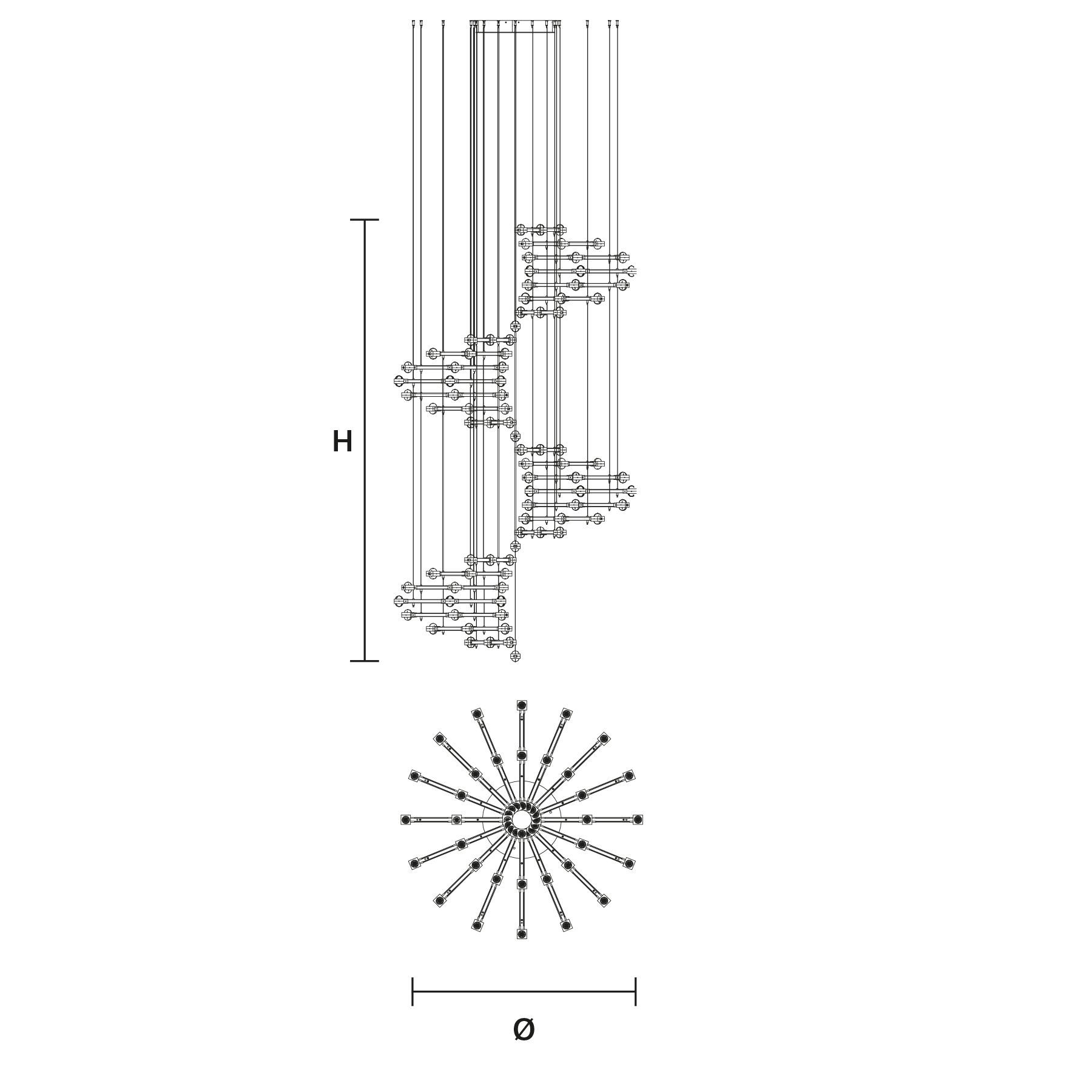 Стеклянный светодиодный подвесной светильник Masiero Raqam ARCH-00039668 - Вид №2