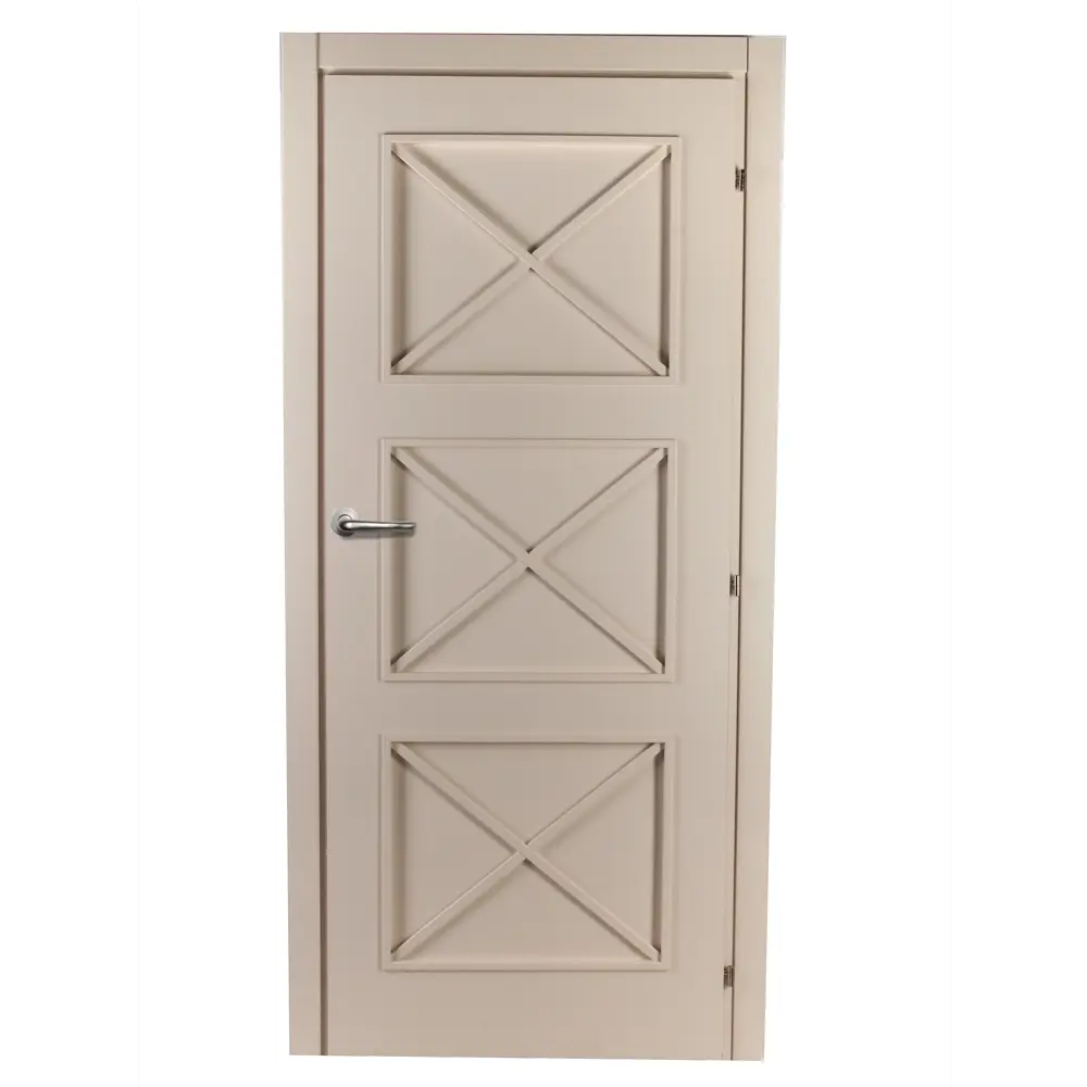 Дверь межкомнатная Камелия 70х200 см, цвет магнолия, с фурнитурой МАРИО РИОЛИ STLM-2082088