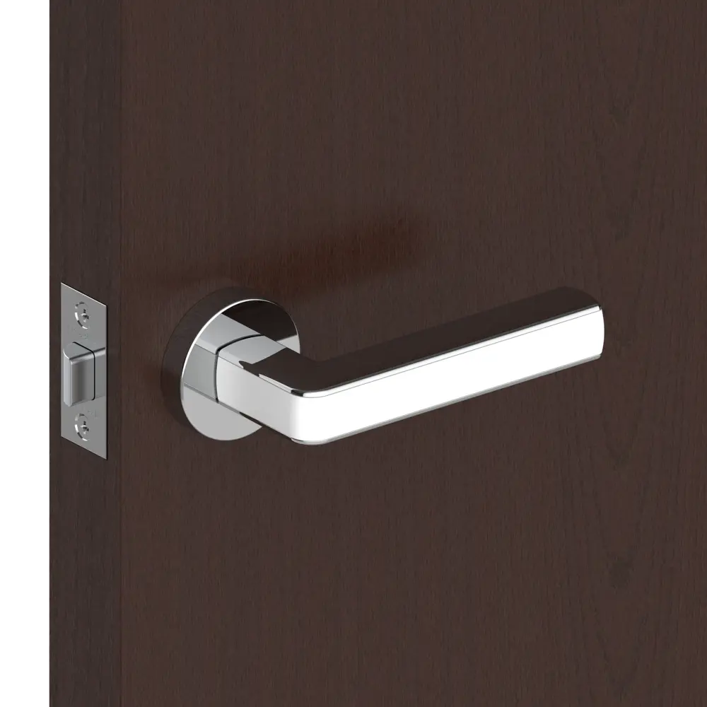 Ручка дверная Armadillo Cube URB3 без запирания ЦАМ гальваническое покрытие цвет хром/белый STLM-2150160 - Вид №5