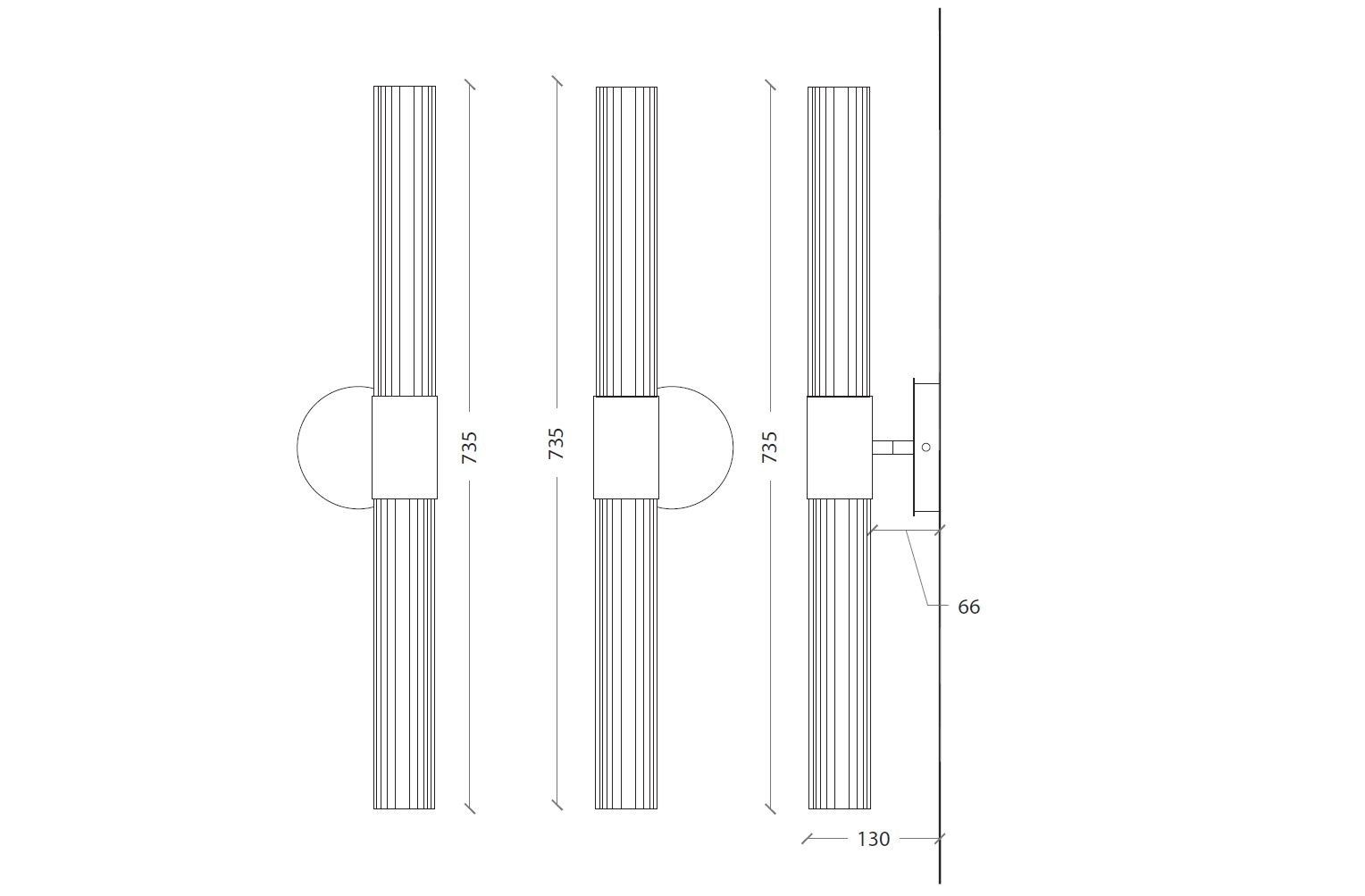 Светодиодный настенный светильник из латуни и стекла LUCE TU Sbarlusc ARCH-00032562 - Вид №2