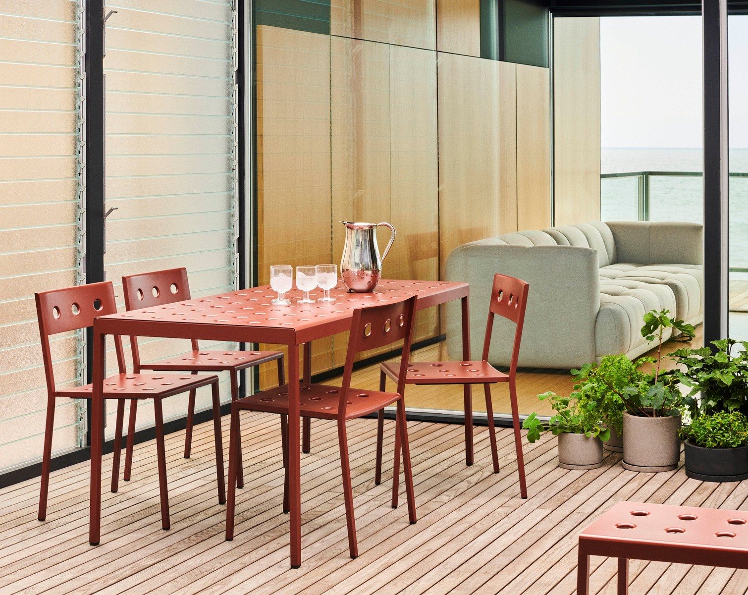 Прямоугольный садовый стол с порошковым покрытием Hay балкон ARCH-00064487 - Вид №13