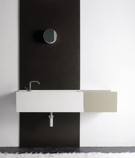 6443 Подвесная раковина настенная овальная Moab80  белая  - Вид №8