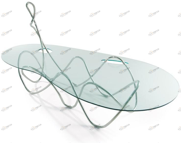 edra Стол из нержавеющей стали и хрусталя  Car010 