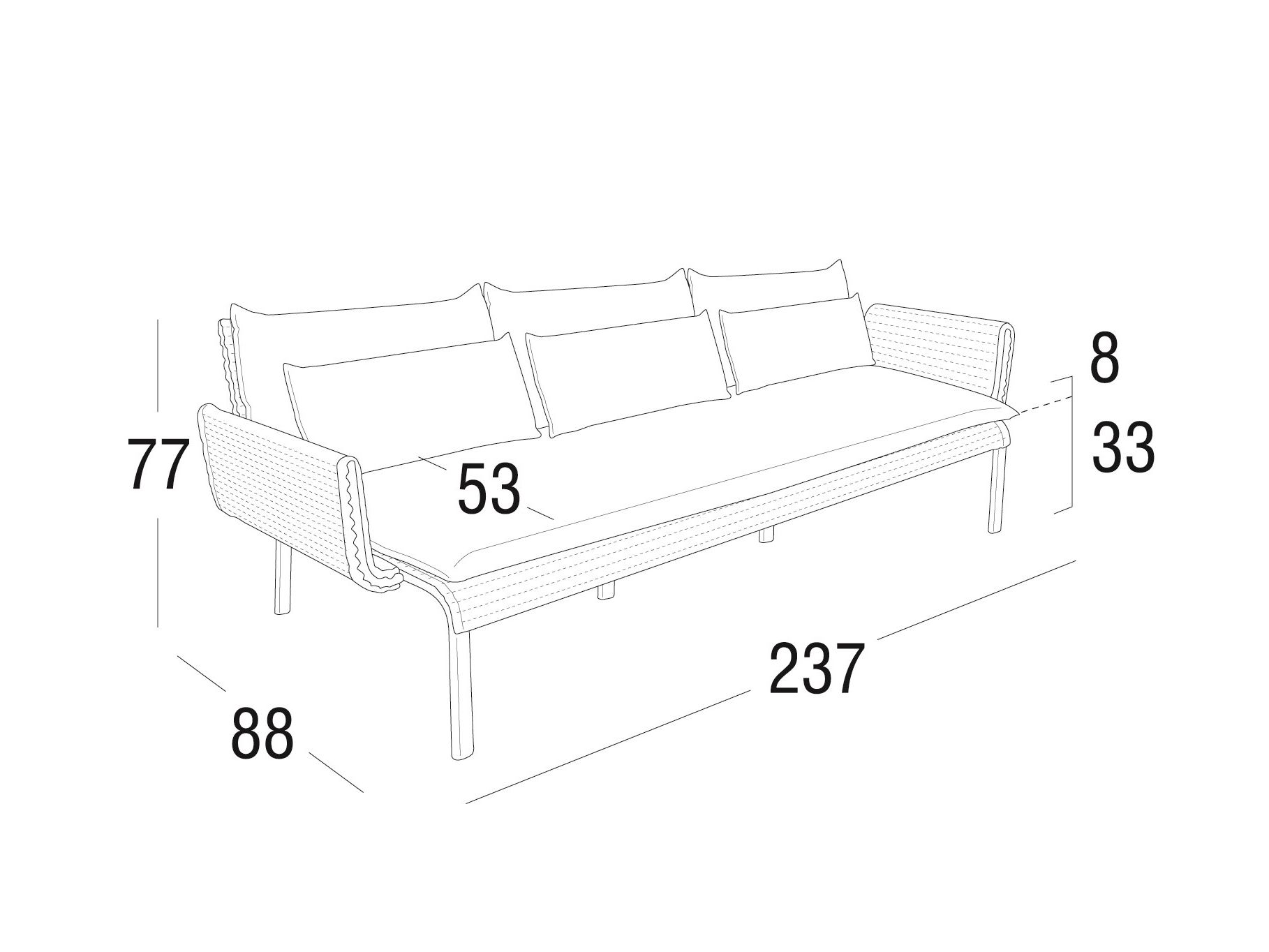 3-местный диван Roberti KEY WEST ARCH-00095240 - Вид №3