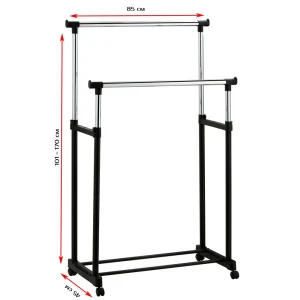 Вешалка напольная Unistor Dublin 86x170x45 см металл цвет черный