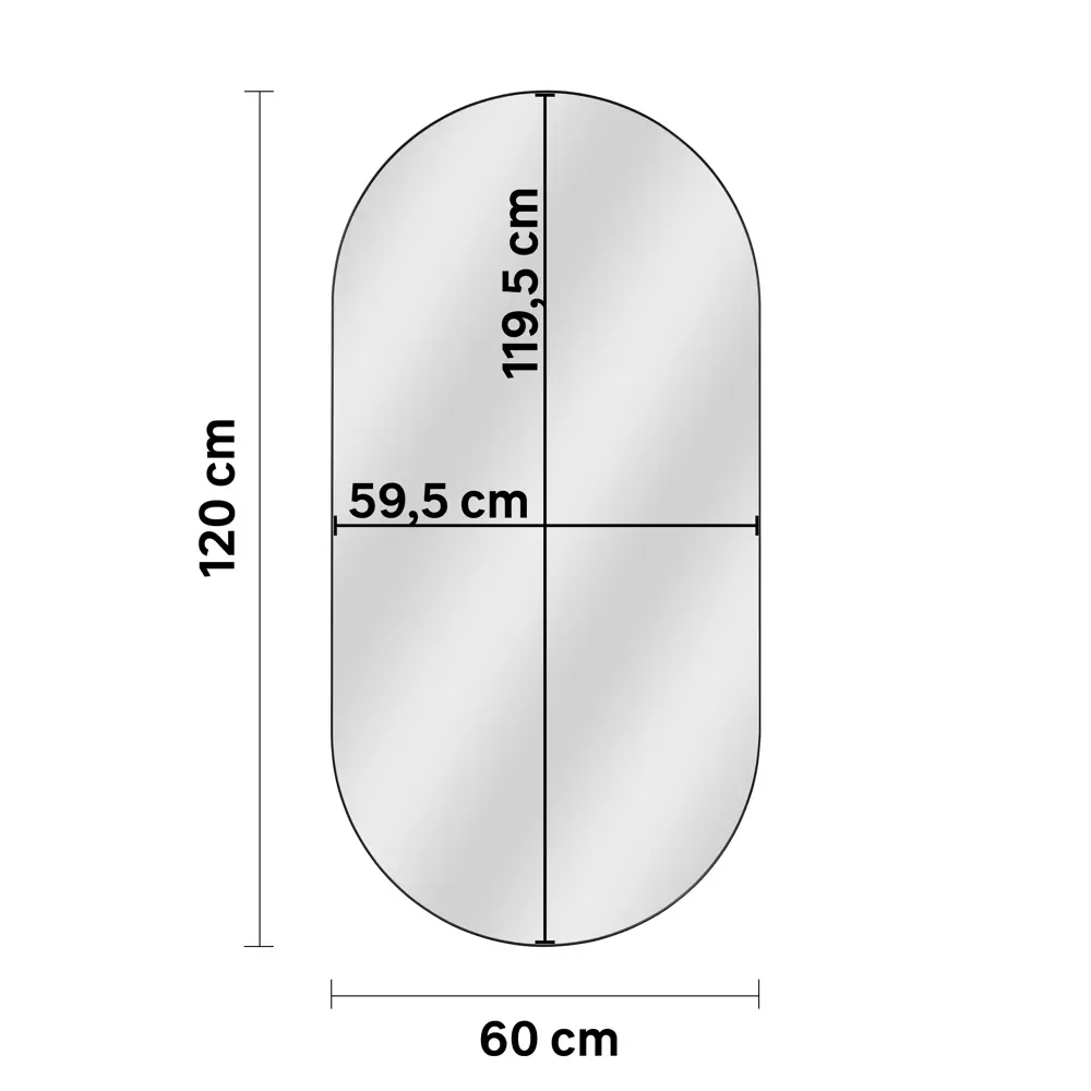 Зеркало декоративное Inspire Oblong 60x120 см цвет черный 84121546 STLM-2052769  - Вид №15