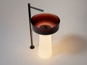 Круглая отдельно стоящая раковина из Cristalmood® и Flumood