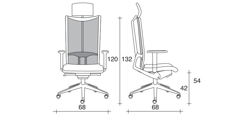 Офисное кресло с сетчатыми колесами и подлокотниками с 5 спицами TALIN Avianet ARCH-00076501 - Вид №2