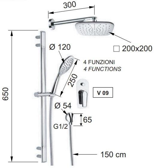 Remer Rubinetterie Душевой набор с ручным душем Vanity Vd9s - Вид №2