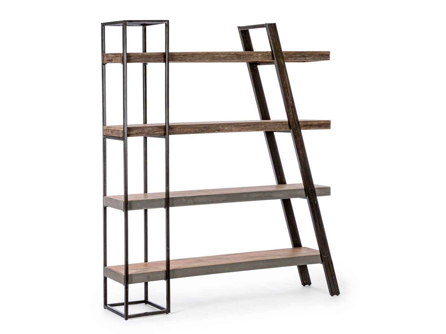 Самонесущий книжный шкаф из манго и стали BIZZOTTO Манчестер ARCH-00027868