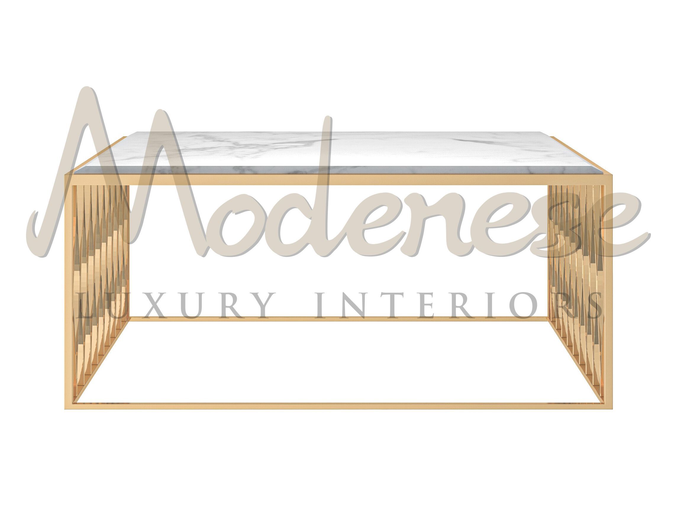 Мраморный низкий квадратный журнальный столик Modenese Luxury Interiors STELLA LUMINA ARCH-00130024 - Вид №2