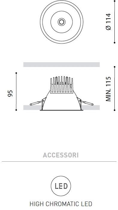 Arkoslight Круглый встраиваемый светодиодный светильник из алюминия Lex eco sun-id-1406837 - Вид №11