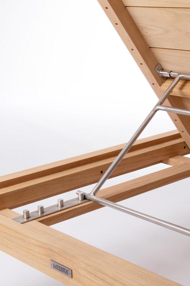 Садовая кровать с откидной спинкой из тикового дерева BIZZOTTO JEREMY ARCH-00131921 - Вид №5