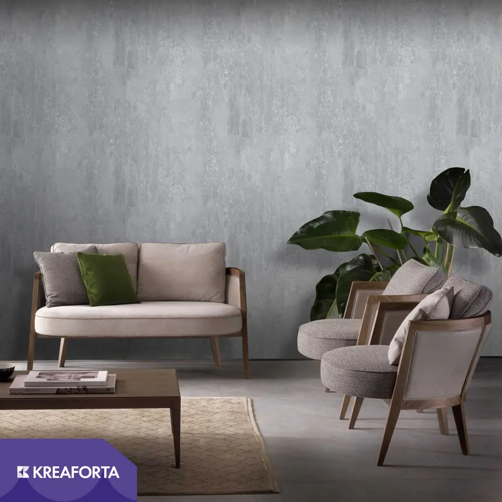 Обои флизелиновые KREAFORTA Loft серые 1.06 м 64348-13 89442120 STLM-2029528 - Вид №2