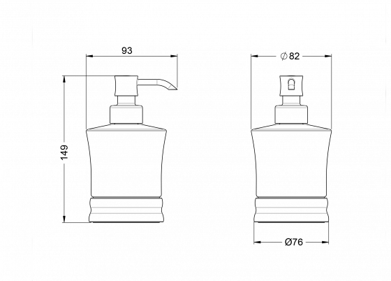 Дозатор для жидкого мыла JOERGER Cronos 631.00.016.000 - Вид №1