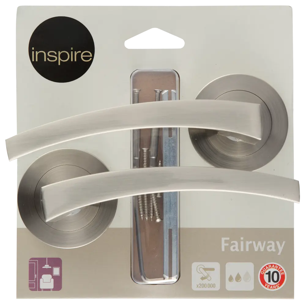 Дверные ручки Inspire Fairway алюминий без запирания цвет никель 82227156 STLM-2022028  - Вид №3