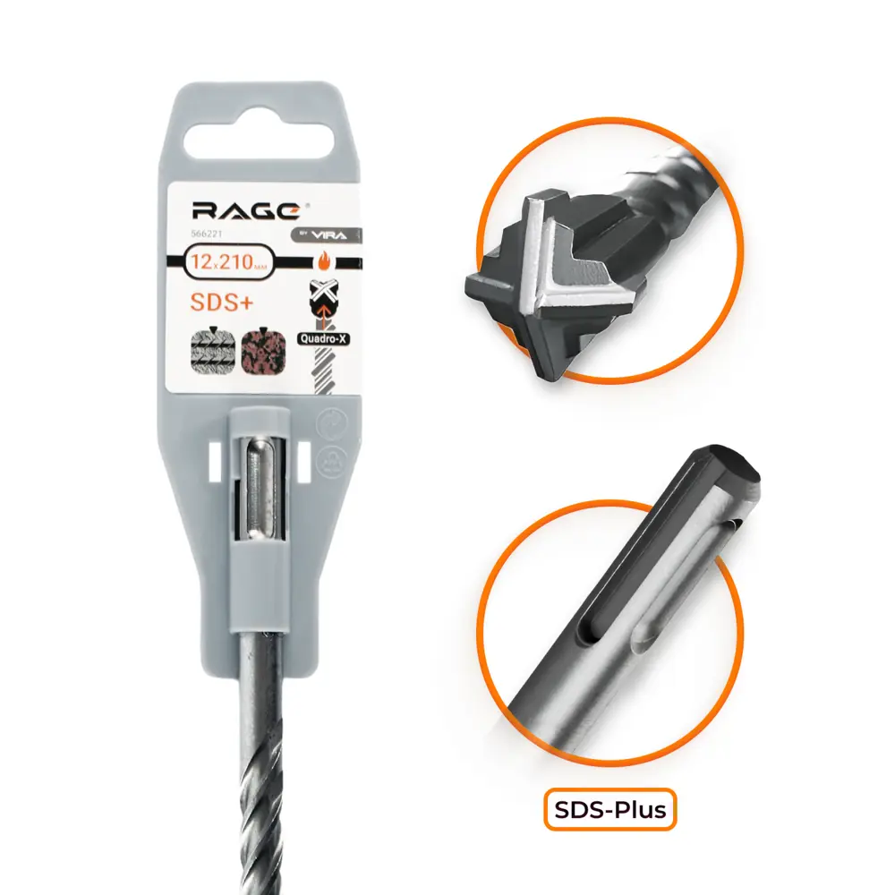 Бур RAGE SDS-plus для бетона и камня 6x210 мм 89383427 STLM-1419278 - Вид №1