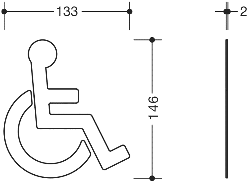 710XA.150.3 Доступный значок HEWI Türzubehör  - Вид №1