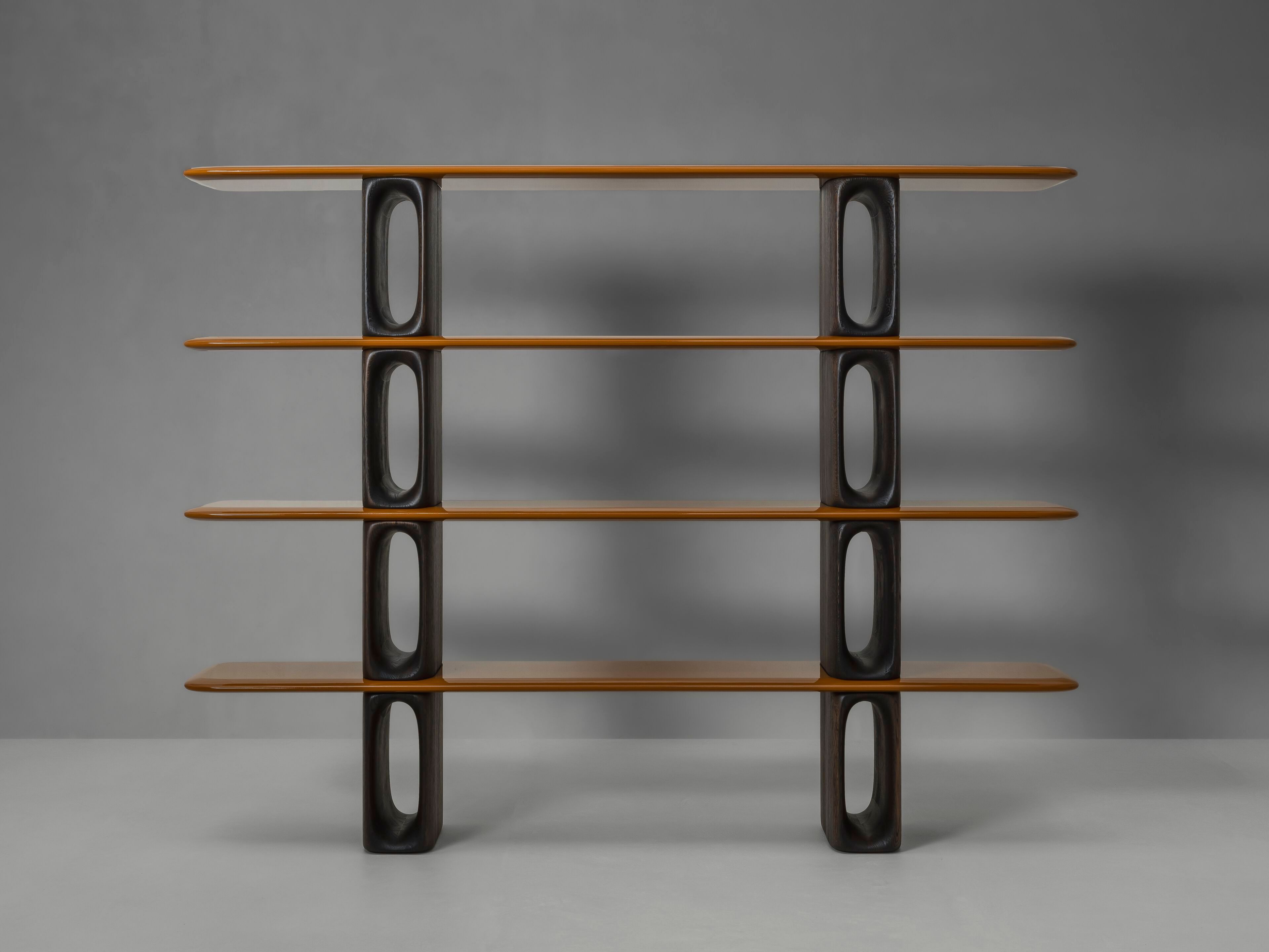 Отдельно стоящий книжный шкаф из дуба Van Rossum патина ARCH-00023162