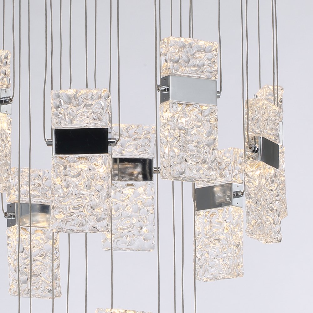 Светильник подвесной 150х70 см хром Delight Collection MD17090026-15B DELIGHT COLLECTION ДИЗАЙНЕРСКИЕ 00-3882271 Прозрачный;хром  - Вид №1