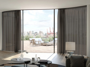 Алюминиевая направляющая для завитых штор