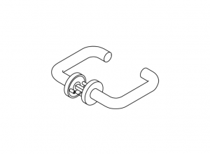 111PBG01.130 Нажимная ручка для замков стеклянных дверей модель 111 HEWI Beschläge für Innentüren