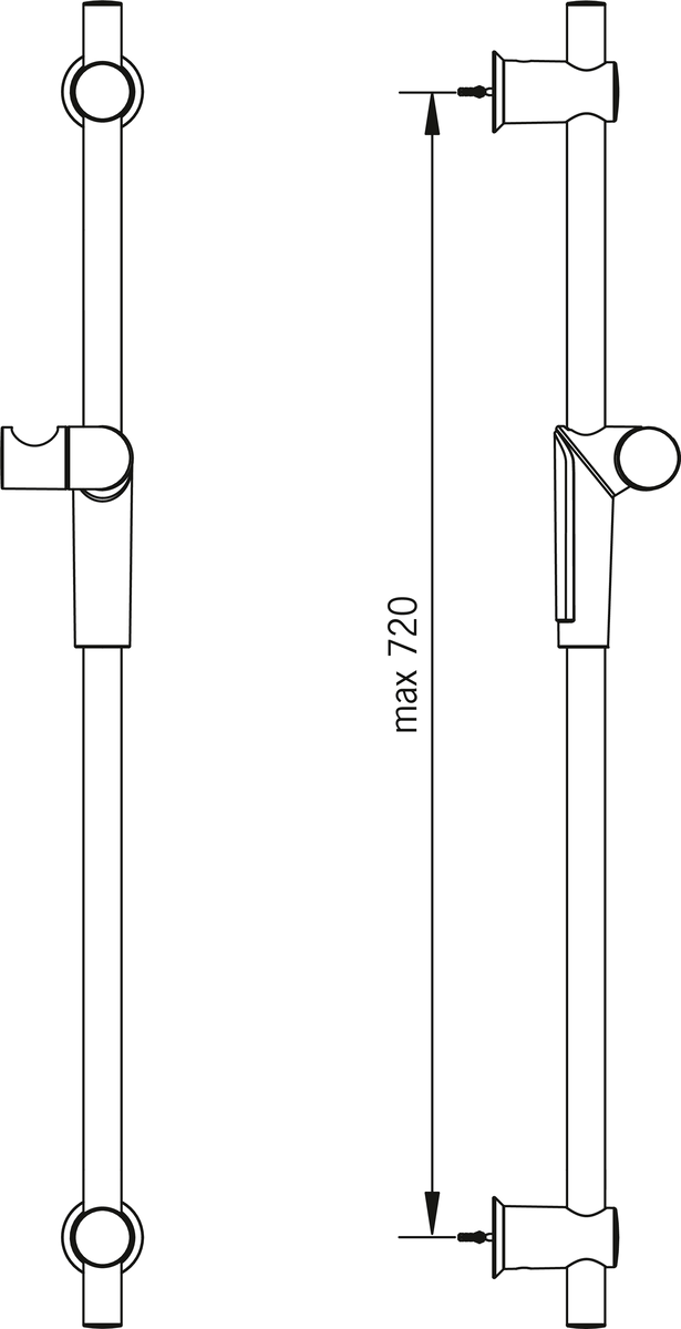 Oras 272010 Душевая штанга 272010 Optima Хром  - Вид №1