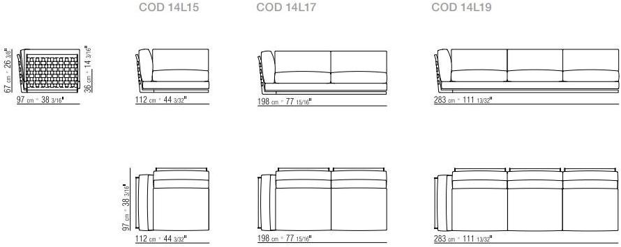 Flexform 3-х местный тканевый диван Cestone sun-id-1447748 - Вид №3