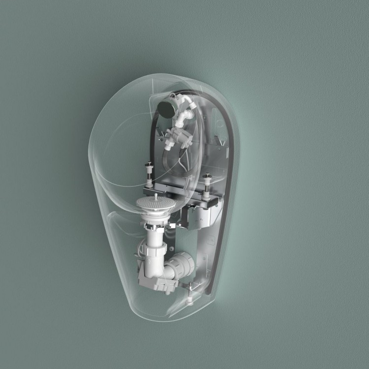 E189701 MAXI Smart E-Hybrid Писсуар со встроенным датчиком, задняя подводка Ideal Standard SPHERO - Вид №5