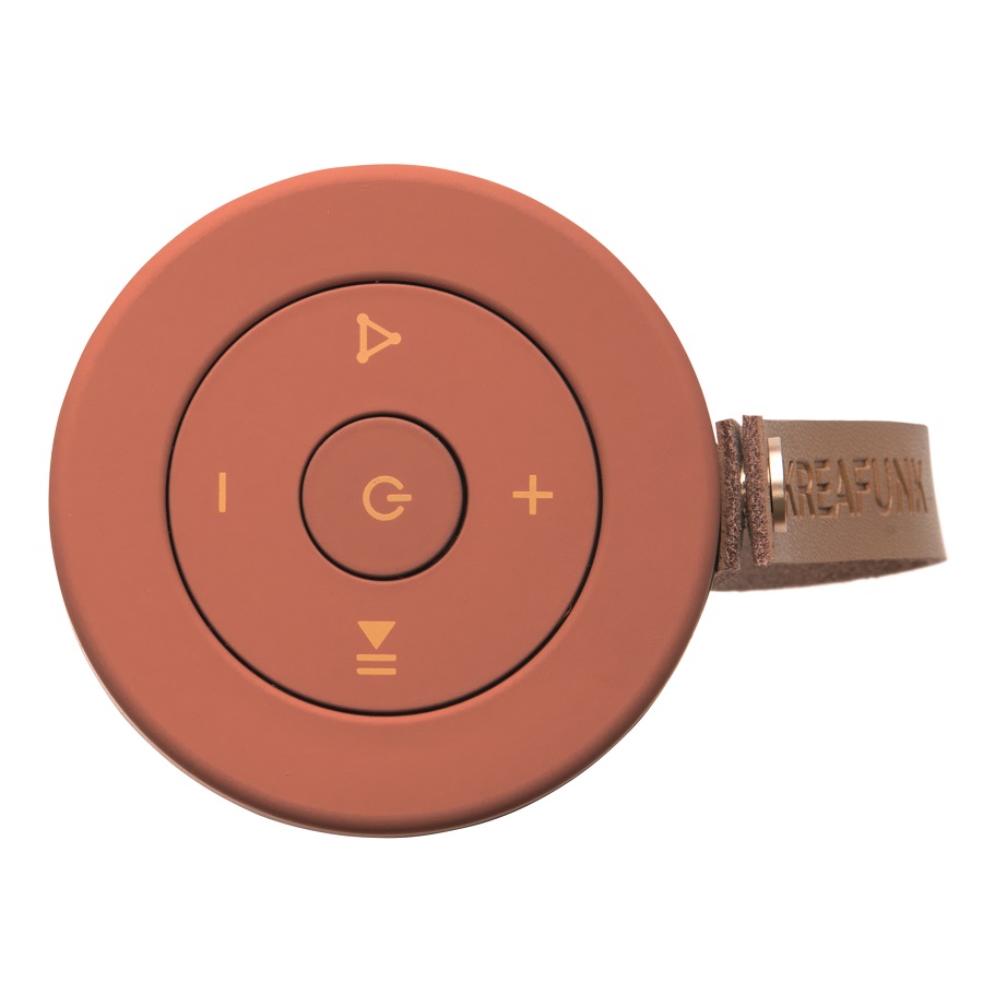 Колонка беспроводная с ремешком aFUNK коралловая с бронзой KREAFUNK KFCD07 - Вид №4