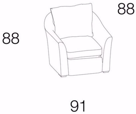 Caroti Кресло из ткани с подлокотниками Via montenapoleone 2038  - Вид №3