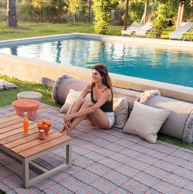 GAN Цилиндрическая подушка из тартана из полипропилена для улицы Garden layers sun-id-1454642 - Вид №4