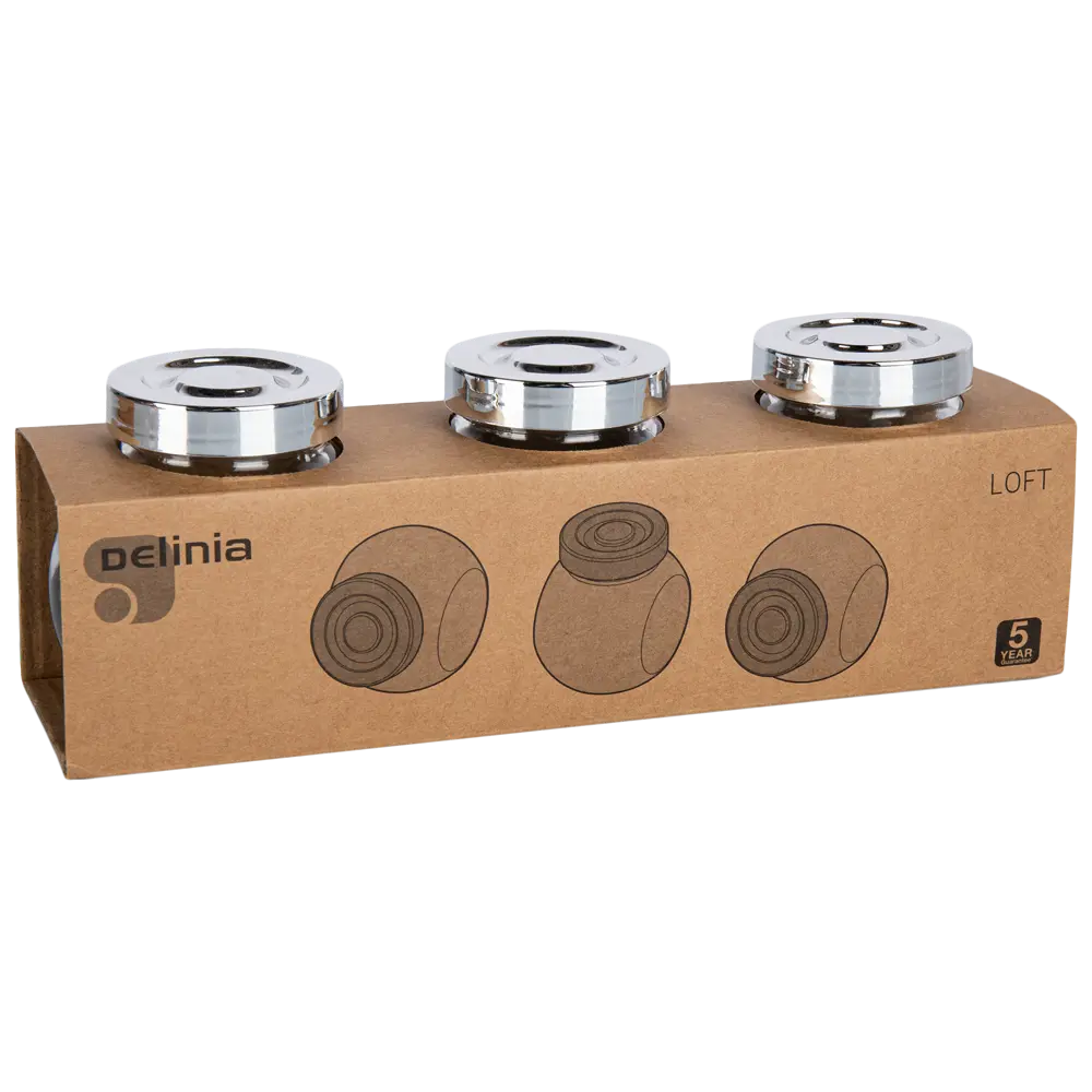 Набор стеклянных банок для специй Delinia - 3 прозрачные емкости 89262324 STLM-0864437 - Вид №3