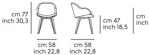 Midj Стул с обивкой и подлокотниками Sonny sun-id-1372313 - Вид №1