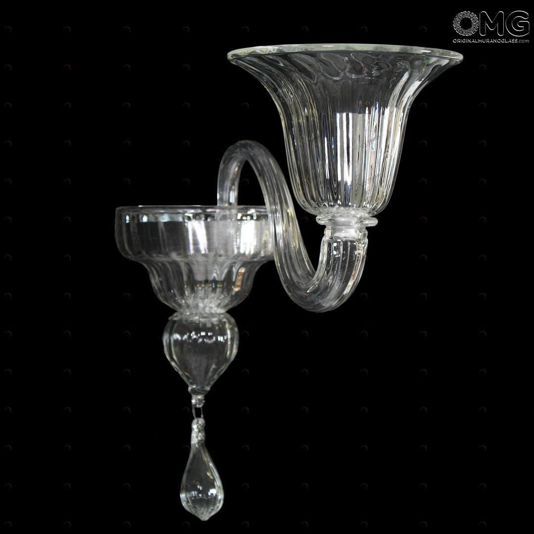 1160 ORIGINALMURANOGLASS Настенный Светильник Бра Кастелло на 1 лампочку - Либерти Liberty - муранское стекло 25 см 