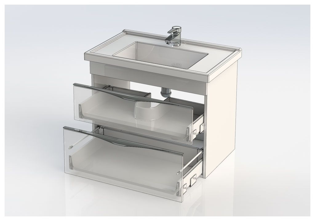 Тумба под раковину Aquanet Эвора 80 белый sun-id-270690 - Вид №6