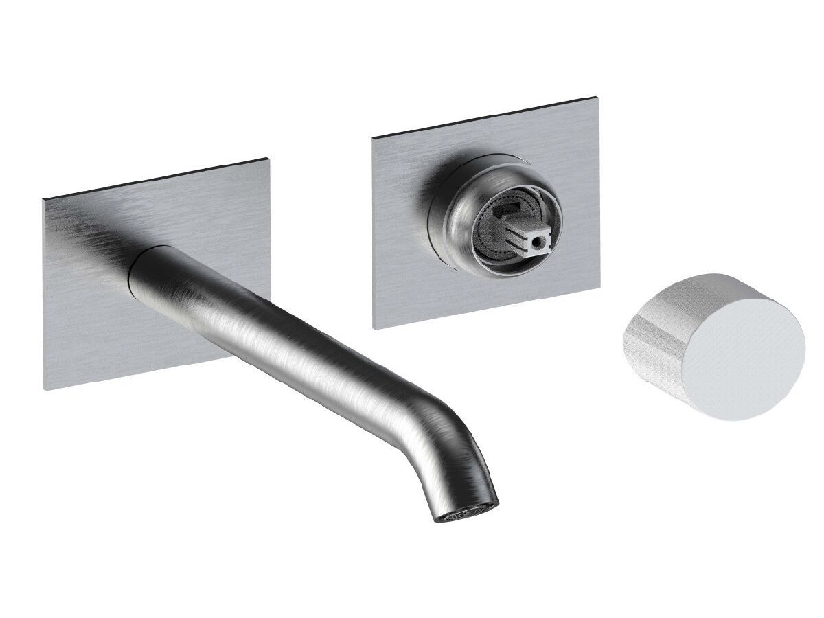 Смеситель для раковины с 2 отверстиями из нержавеющей стали с ограничителем расхода Rubinetterie Frattini Pepe XLS 316 ARCH-00121280