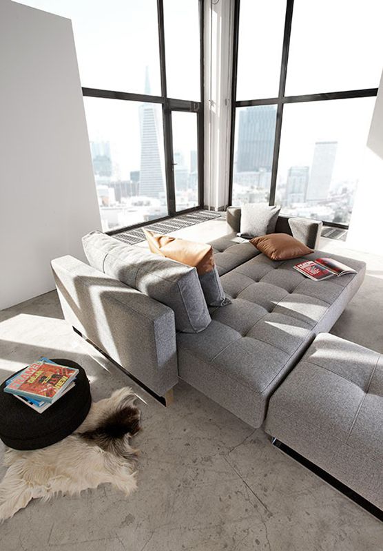 Диван Cassius Deluxe Excess Lounger с подушками, мягкими подлокотниками, хромированными ножками Runn Innovation Living CASSIUS563 - Вид №6